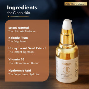 Hyaluronic Acid & Antioxidants Face Serum For Ultimate Glow : Young & Radiant Serum - Leeford Glam