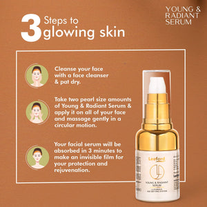 Hyaluronic Acid & Antioxidants Face Serum For Ultimate Glow : Young & Radiant Serum - Leeford Glam