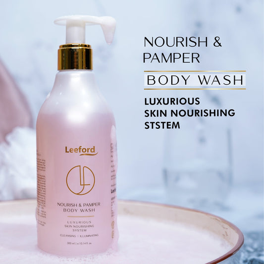 Nourish & Pamper Combo Pack of Body Wash, Body lotion and Body Mist - Leeford Glam