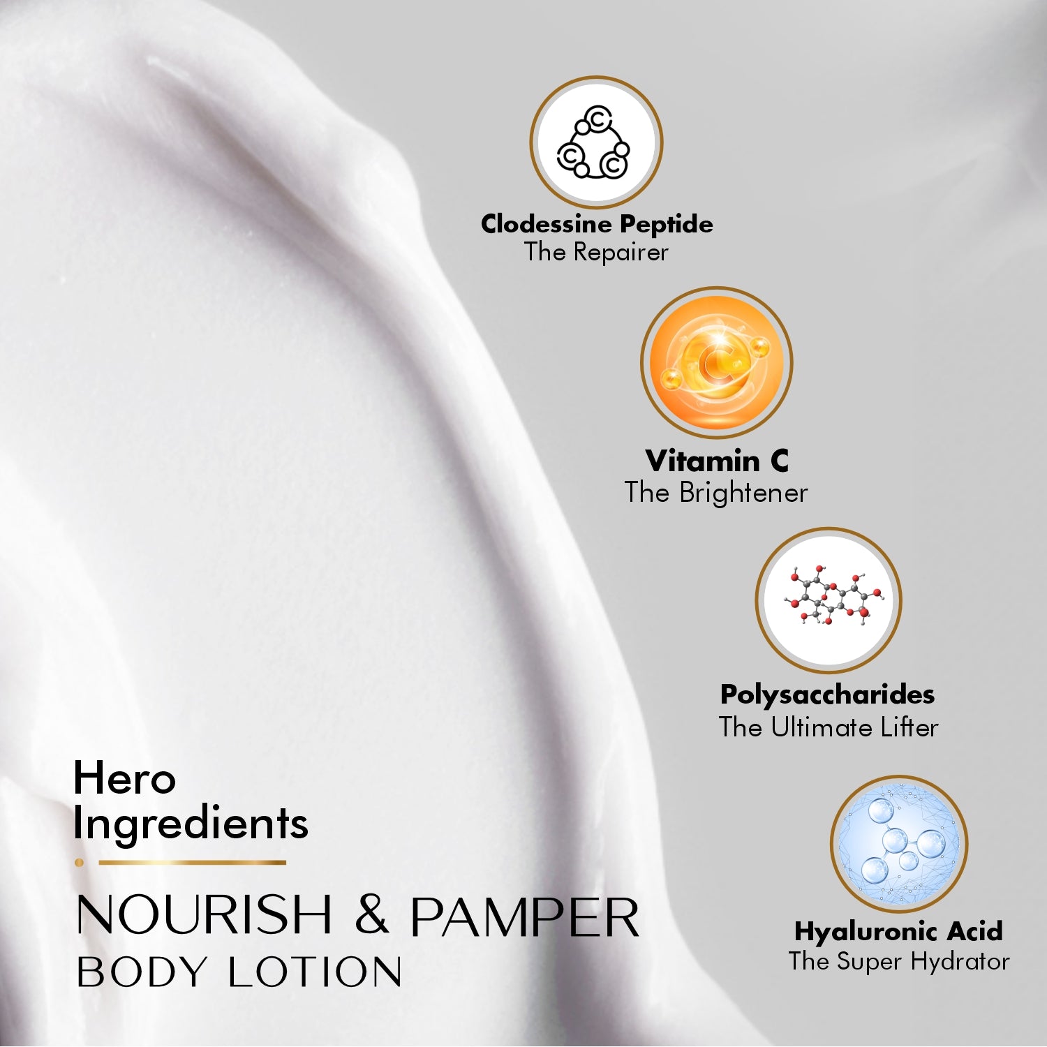 Vitamin C & Hyaluronic Acid Body Lotion For Ultimate Hydration: Nourish and Pamper Body Lotion - Leeford Glam