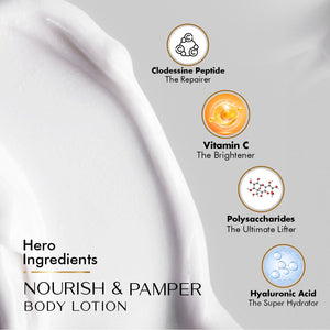 Vitamin C & Hyaluronic Acid Body Lotion For Ultimate Hydration: Nourish and Pamper Body Lotion - Leeford Glam