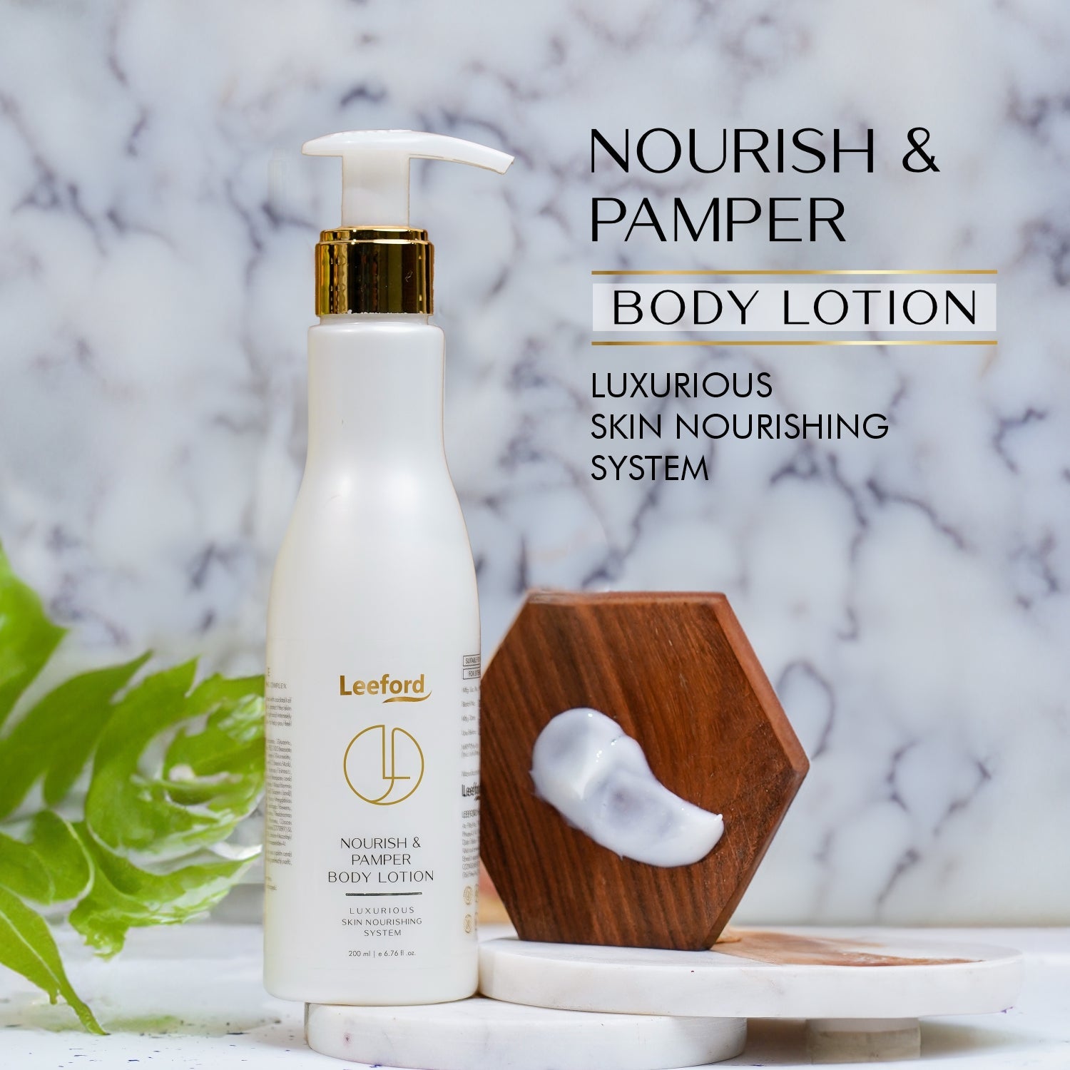 Vitamin C & Hyaluronic Acid Body Lotion For Ultimate Hydration: Nourish and Pamper Body Lotion - Leeford Glam