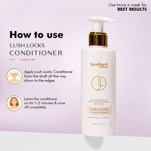 Yuzu Ceramide & Herbal Lush Lock Extract Conditioner: Strength & Vitality for Smooth, Silky Hair. - Leeford Glam